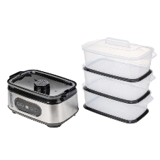 Пароварка Centek CT-1459 серебристый, 9 л, ярусы - 3, 1050 Вт, электронное