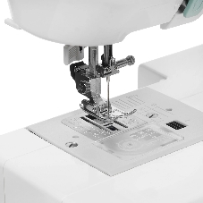 Швейная машина Janome HD6130 белый/зеленый, компьютеризированная, горизонтальный, 30 операций, автоматическая петля