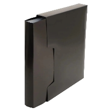 Папка с 100 прозрачными вкладками Бюрократ DeLuxe DLVBOX100BLCK A4, пластик, 0.7мм, черный в коробе