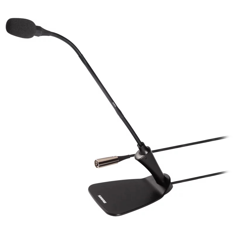 Кардиоидный конденсаторый микрофон SHURE CVG12D-B/C на гусиной шее 30,5 см с настольной базой