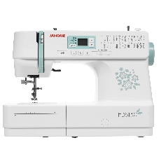 Швейная машина Janome HD6130 белый/зеленый, компьютеризированная, горизонтальный, 30 операций, автоматическая петля