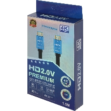 Кабель аудио-видео Premier 11236 HDMI (m)/HDMI (m) 1.5м. позолоч.конт. черный