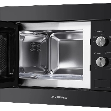 Встраиваемая микроволновая печь Maunfeld MBMO.20.1PGb черный, 20 л, 800 Вт, переключатели - поворотный механизм