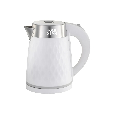 Чайник электрический Homestar HS-1021, 1500 Вт, 1.7 л, нержавейка+пластик, белый, двойной корпус