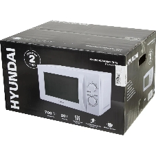 Микроволновая печь Hyundai HYM-M2059 белый, 20 л, 700 Вт, переключатели - поворотный механизм