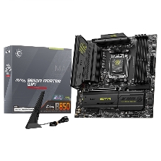 Материнская плата MSI MAG B850M MORTAR WIFI, AM5, AMD B850, 4xDDR5, 4xSATA, 3xM.2, 1xPCIe 5.0 x16, 1xPCIe 4.0 x4, 1xHDMI, 1x5Gb LAN, Wi-Fi 7, Bluetooth 5.4, 1xUSB-C 40Gbps, 1xUSB-C 20Gbps, 5xUSB-A 10Gbps, 2xUSB-A 5Gbps, 4xUSB-A 2.0, 1xS/PDIF, 2x3.5 мм, 7.1, mATX