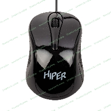 Мышь проводная HIPER HOM-031 черный, 1000 dpi, USB, кнопки - 3