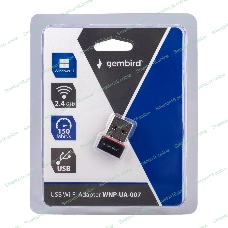 Сетевой микро адаптер WiFi Gembird 150 Мбит, USB, 802.11b/g/n