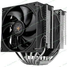Кулер для процессора Thermalright Royal Pretor 130 (4-pin PWM, 158мм, Ni/Cu, 6x6мм, 1x120+1x130мм, 80.45CFM/81.88CFM, 29.4dBA/28.3dBA, 2150PM/1750RPM, S: 1200, 1700, 1851, 2011, 2066, 115X, AM4, AM5, silver, black)