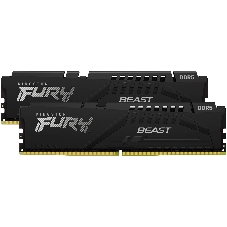 Оперативная память Kingston Fury Beast, DDR5, 32GB (2x16GB), 5600MHz, CL36, DIMM, с радиаторами, черный