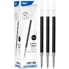 Стержень для гелевых ручек Deli EG97-BK 0.5мм, черный, блистер