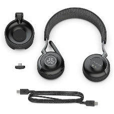 Гарнитура JLab Epic Work ANC Wireless Duo with Stand чёрный, беспроводная, Bluetooth/радиоканал/USB-C, ANC (шумоподавление), до 9 м, в комплекте подставка