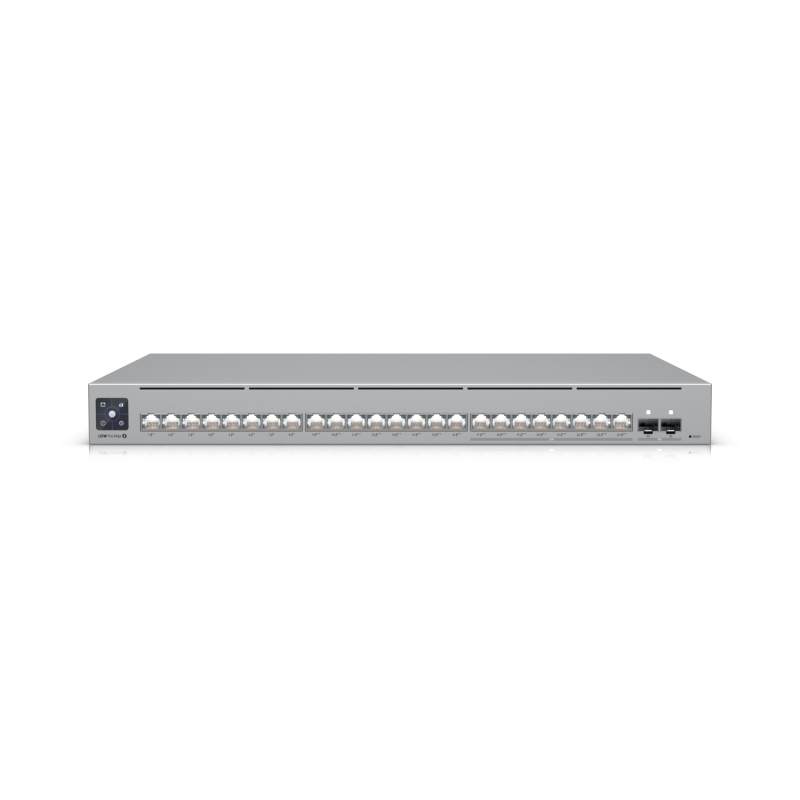 Коммутатор Ubiquiti UniFi Pro Max 24 PoE, 8×1 Гбит/с PoE+ + 8×1 Гбит/с PoE++ + 8×2.5 Гбит/с PoE++ + 2×10 Гбит/с SFP+, управляемый