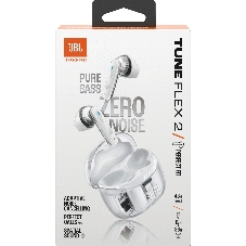 Наушники TWS JBL Tune Flex 2 призрачно-белый, вкладыши/внутриканальные (трансформер), Bluetooth, адаптивное шумоподавление