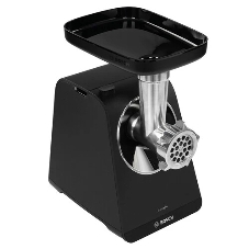 Мясорубка электрическая Bosch MFWS440B черный, 1900 Вт, 2.5 кг/мин, реверс, защита от перегрузки, насадки - 7
