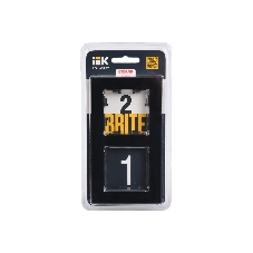 Рамка 2-местная IEK BRITE РУ-2-2-БрЧ стекло черный