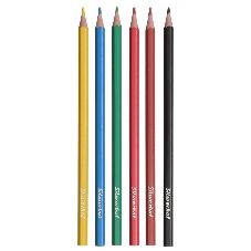 Карандаши цветные Silwerhof Color 2.6 мм, шестигранный профиль, пластик, ассорти, 6 цветов, коробка с европодвесом