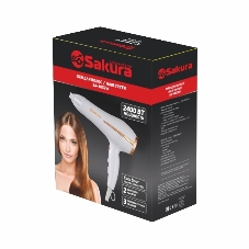 Фен SAKURA SA-4052W белый, 2400 Вт