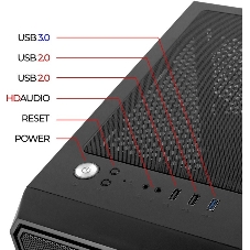 Компьютерный корпус Ginzzu RX120 ATX