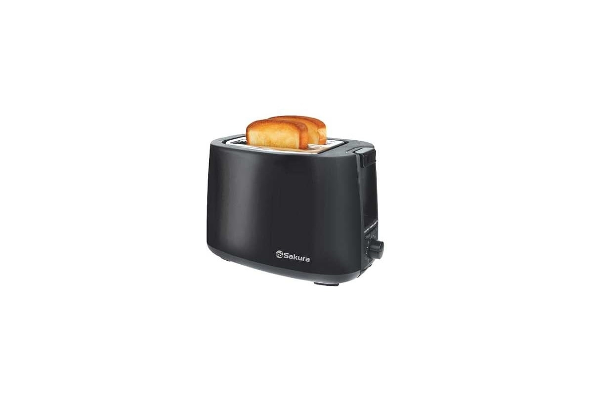 Тостер Sakura SA-7612BK Elegant черный, 750 Вт, 2 слота