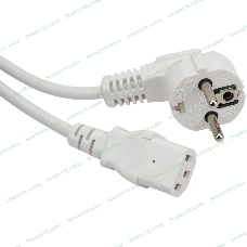 Шнур питания Lanmaster LAN-PP13/SHA-1.0-WH C13-Schuko проводник.:3x0.75мм2 1м 220В 10А белый