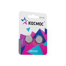 Элемент питания литиевый CR2032 2хBL (блист.2шт) КОСМОС KOC20322BL