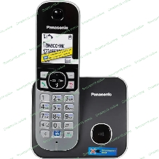 Телефон беспроводной (DECT) Panasonic KX-TG6811RUB черный Беспроводной DECT,40 мелодий,телефонный справочник 120 зап.