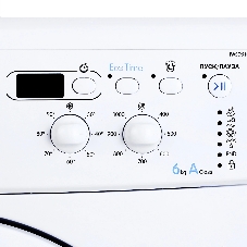 Стиральная машина Indesit IWSD 6105 B (CIS).L белая, загрузка фронтальная 6кг, 1000 об/мин., класс: A