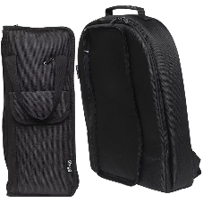 Рюкзак-чехол STAGG DSBACKPACK для 10 пар палочек, усиленный нейлон, много карманов, вес 1,2 кг, чёрный.