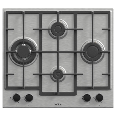 Газовая варочная поверхность Korting HG 688 CTX, 4 конфорки, нержавеющая сталь, 9300 Вт