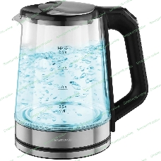 Чайник электрический Starwind SKG2112 2 л, 1800 Вт, черный/прозрачный корпус: стекло