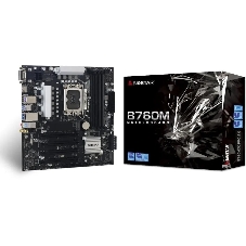 Материнская плата Biostar B760MXC PRO, LGA1700, Intel B760, 4xDDR5, 8xSATA, 2xM.2, 1xPCIe 4.0 x16, DVI-D, HDMI, D-Sub, 1x2.5Gb LAN, 3x3.5 мм, 7.1, microATX