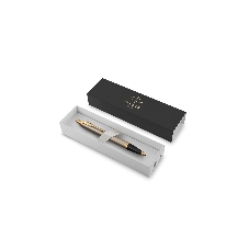 Ручка шариковая Parker IM Core K321 (CW1931670) Brushed Metal GT, M, синие чернила, подарочная коробка
