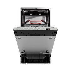 Встраиваемая посудомоечная машина Kuppersberg GHS 4526, High-Tech, 45 см, 10 комплектов, 3 корзины, 8 программ, отсрочка старта, автоматическое открывание двери, LED подсветка, сенсорное управление, луч на полу, половинная загрузка, UV-лампа, энергоэффективность А