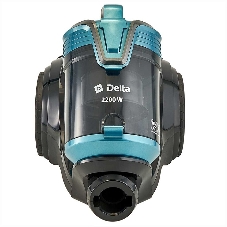 Пылесос Delta DL-0852 черный/бирюзовый, 350/2200 Вт, уборка сухая, пылесборник контейнер, 4 л