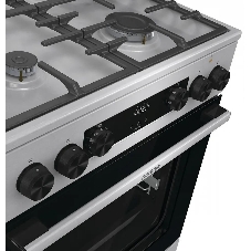 Плита комбинированная Gorenje GKS6C72XF серебристый, конфорок 4 газовых, духовка 71 л, 60 см x 85 см x 60 см