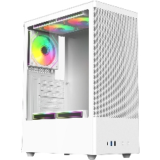 Компьютерный корпус ACD Citadel 108W ATX, Type-C + 2XUSB ports + HD audio combo, Mesh, TG, белый