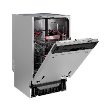 Встраиваемая посудомоечная машина Kuppersberg GHS 4526, High-Tech, 45 см, 10 комплектов, 3 корзины, 8 программ, отсрочка старта, автоматическое открывание двери, LED подсветка, сенсорное управление, луч на полу, половинная загрузка, UV-лампа, энергоэффективность А