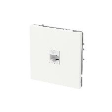Компьютерная розетка RJ-45 без шторки, кат.5е одинарная, белая магнолия