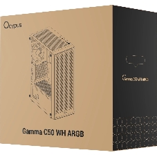 Компьютерный корпус Ocypus Gaммa C50 WH ARGB, MATX, USB 3.0*1+USB 2.0*2, FRONT 3x120мм ARGB, REAR 1x120мм ARGB