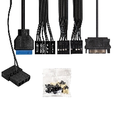 Компьютерный корпус Miditower ExeGate EVO-9211-600NPX (ATX, БП 600NPX с вент. 12см, с окном, 2хUSB+1хUSB3.0, HD аудио, черный, 1 вент. с RGb подсветкой)