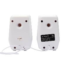 Акустическая система 2.0 Gembird SPK-303-W, 6Вт, пластик, рег.громкости, LED подсветка, белый