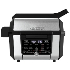 Мультиварка-аэрогриль MINISTER 430049 серебристый/черный, 6 л, 1500 Вт, сенсорное, 12 программ