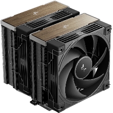 Кулер для процессора DEEPCOOL AK620 G2 LGA1851/1700/1200/115X/AM5/AM4 (8шт/кор, TDP 260W, PWM, DUAL Fan 120мм, 6 тепл. трубок, Copper Base, Wood-grain top cover, черный) RET (R-AK620G2-BKNNMN-GJD)