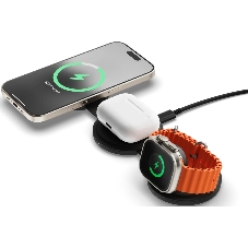 Переносное зарядное устройство Satechi Qi2 OntheGo 3-in-1 Wireless Charger, черный