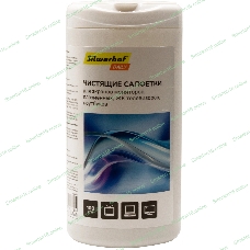 Салфетки Silwerhof DAILY для экранов мониторов/плазменных/ЖК телевизоров/ноутбуков туба 100 шт влажных