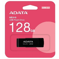 Флешка USB ADATA UC310 (UC310-128G-RBK), 128Gb, USB 3.2 Gen 1, R/W 100/30, черный