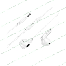 Проводные наушники Borofone BM89 Surpass белый, вкладыши