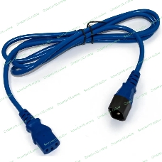 Шнур питания C13-C14, 3х0.75, 220В, 10А, синий, 1 метр