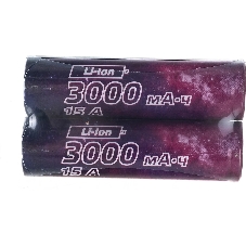 Аккумулятор 18650 Li-ion 3000мА.ч без защиты высокотоковый низкая шляпка (уп.2шт) КОСМОС KOC18650Li30UL20CS2